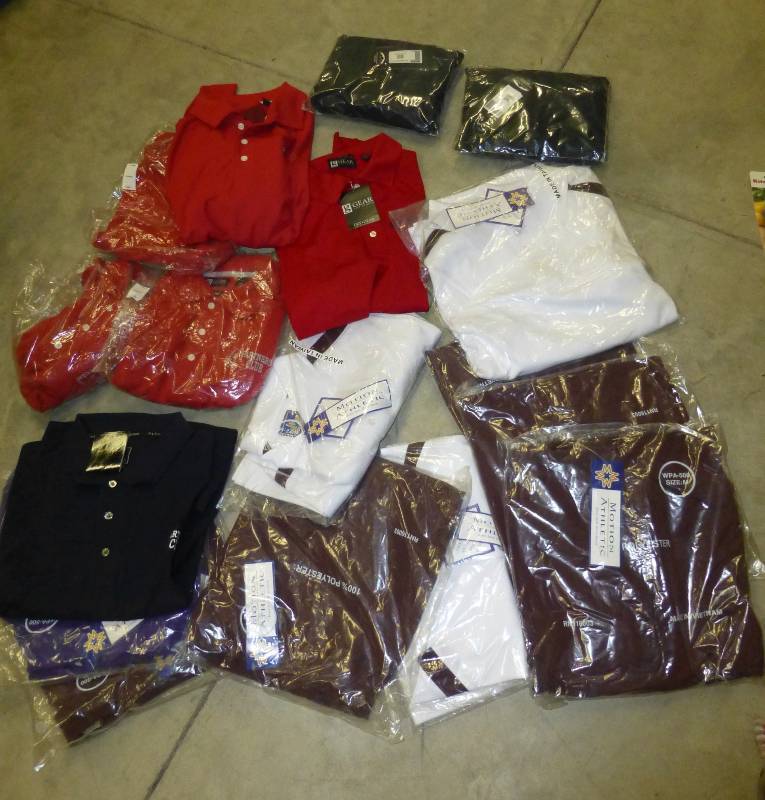 lot of mens clothing, 5 med maroon ...