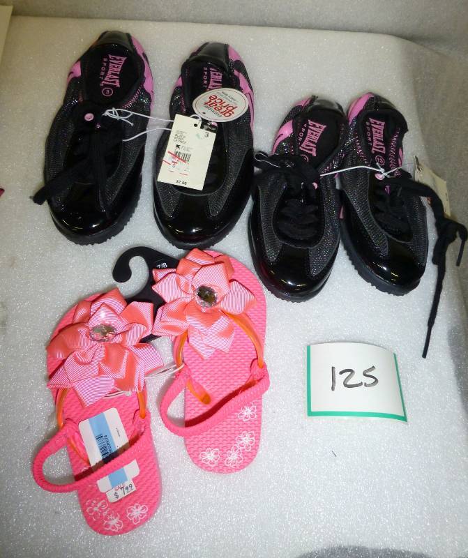 3 girls shoes, youth 3 and youth 13...