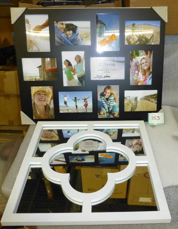 large photo frame, with 12 openings...