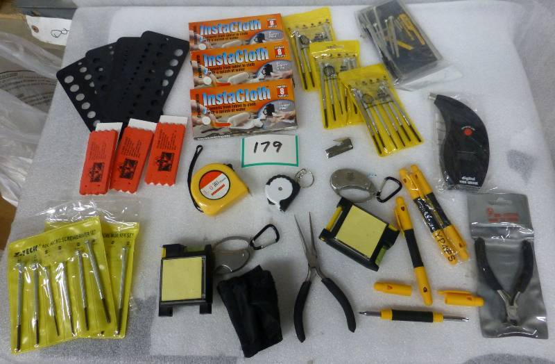 handyman lot, drill gages, nail hol...