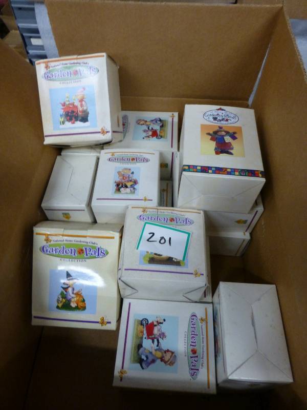 box of 24 garden pals figurines...