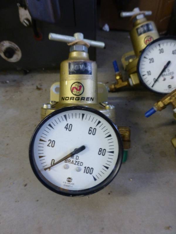 4 used norgren pressure gauges ...