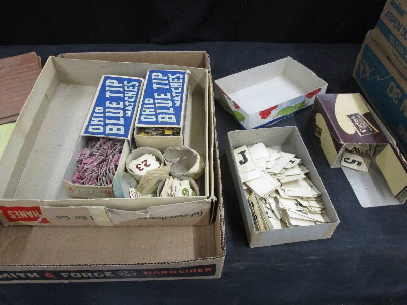 lot 41 image: Matches, and Letter Stencils