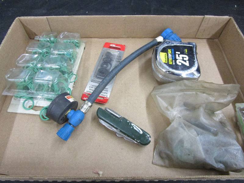 lot 63 image: Pocket Knife, Tape Measire and O-Rings