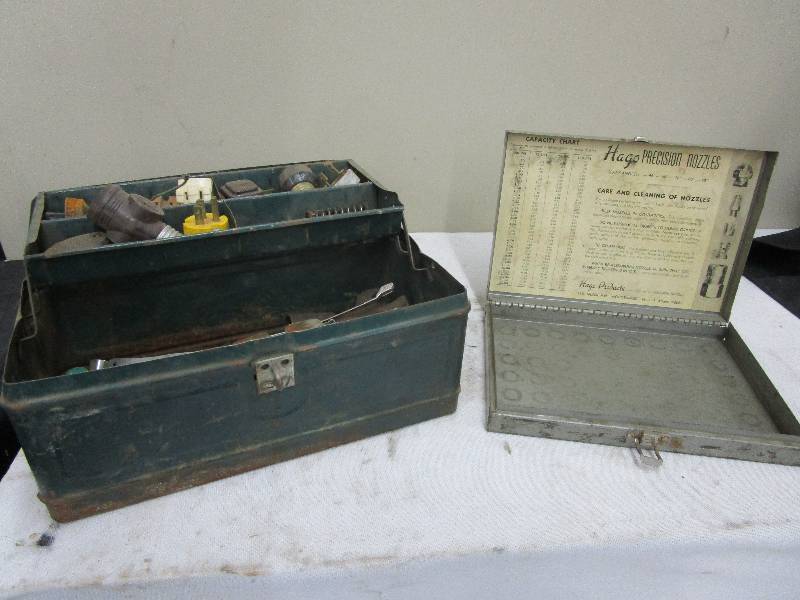 lot 106 image: 2-Metal Boxes with Misc