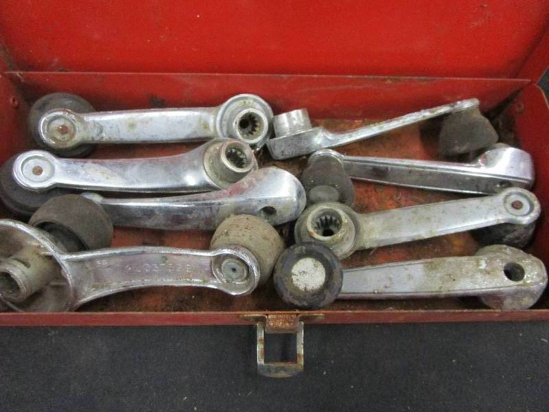 lot 143 image: Metal Box with Window Cranks