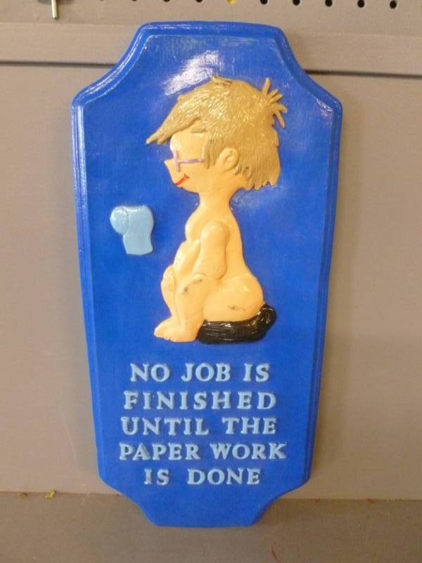 Vintage Chalkware Sign