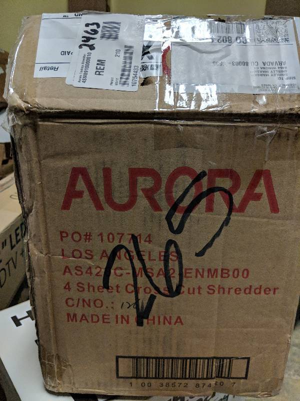 lot 4 image: Aurora Mini Desktop Shredder