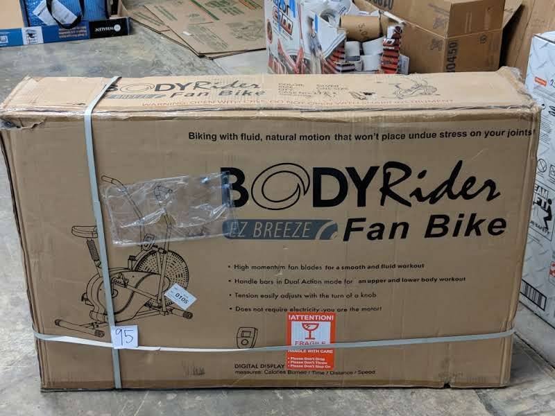 lot 95 image: Body Rider BRF700 Fan Upright Exercise Bike