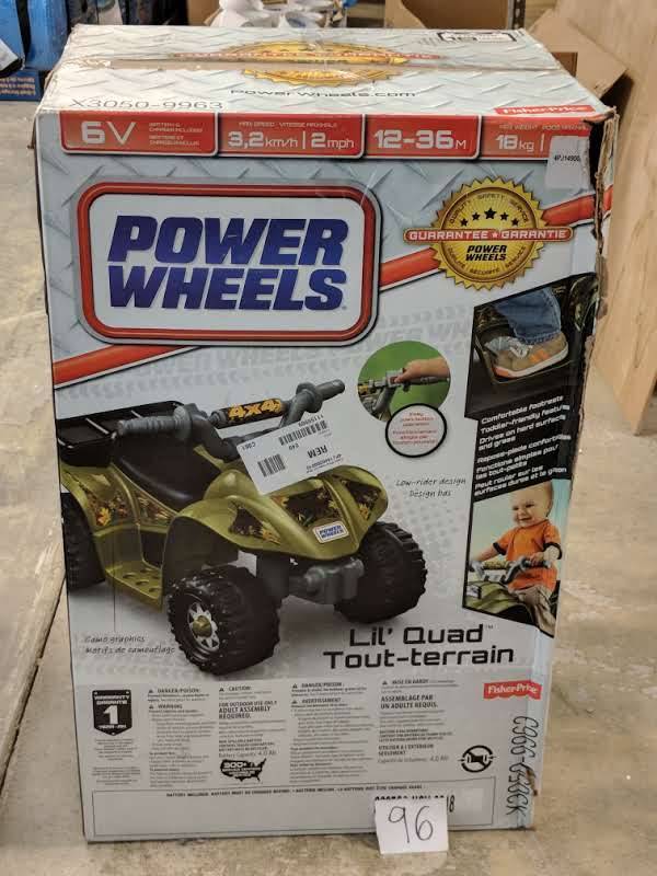 lot 96 image: Power Wheels 6V Camo Lil Quad Ride-On