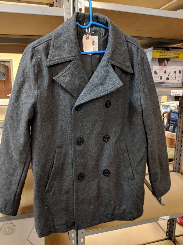 old navy grey pea coat