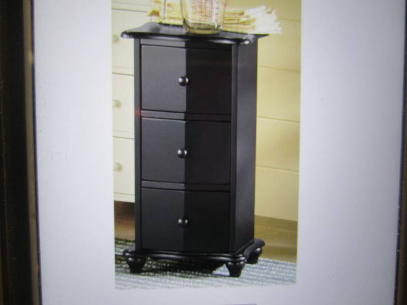 3-Drawer Cabinet in Navy Blue Open ...