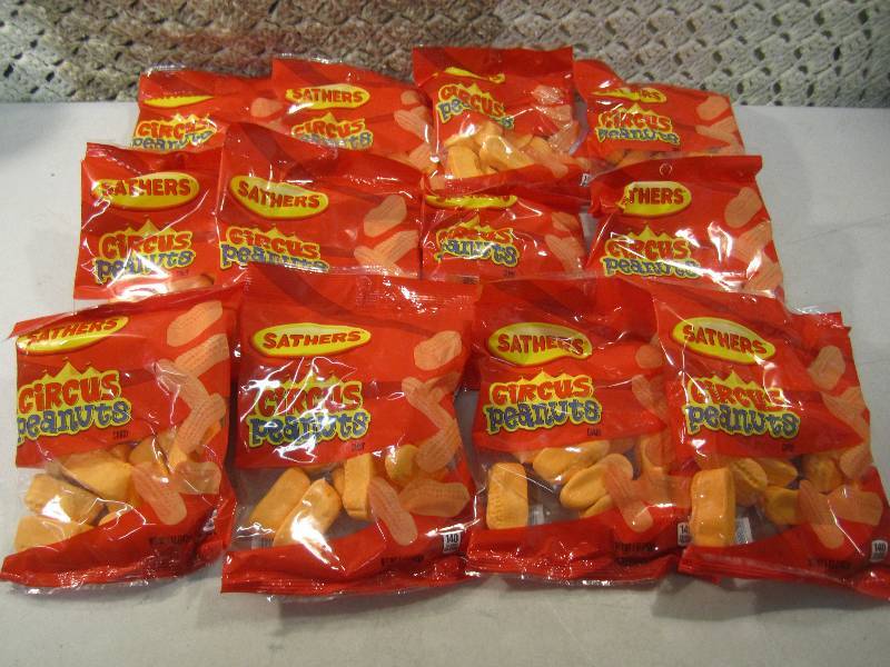 Lot of 12 Bags Circus Peanuts Candy...