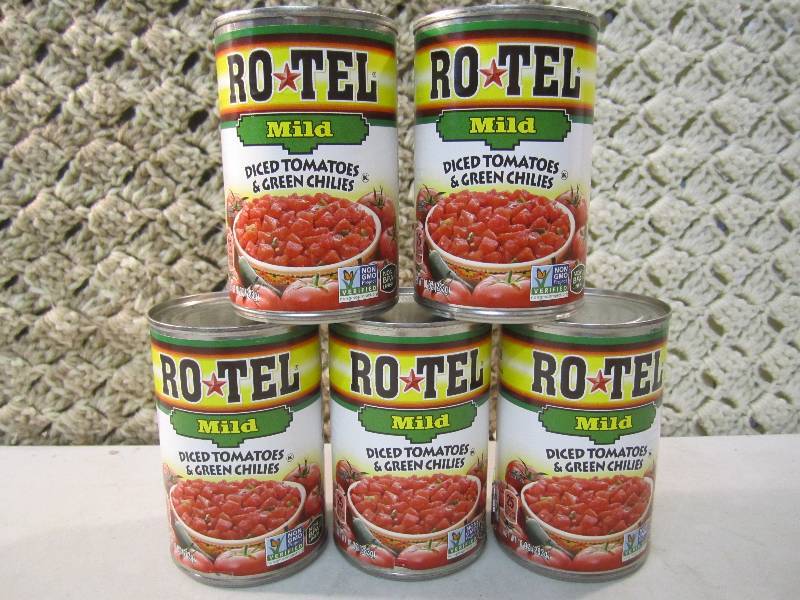 Lot of 5 Cans Rotel Mild Diced Toma...