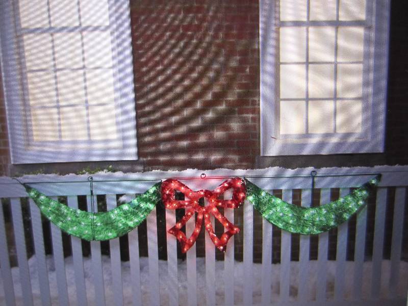 Lighted Bow Swag 72.5 Long x 16.5...