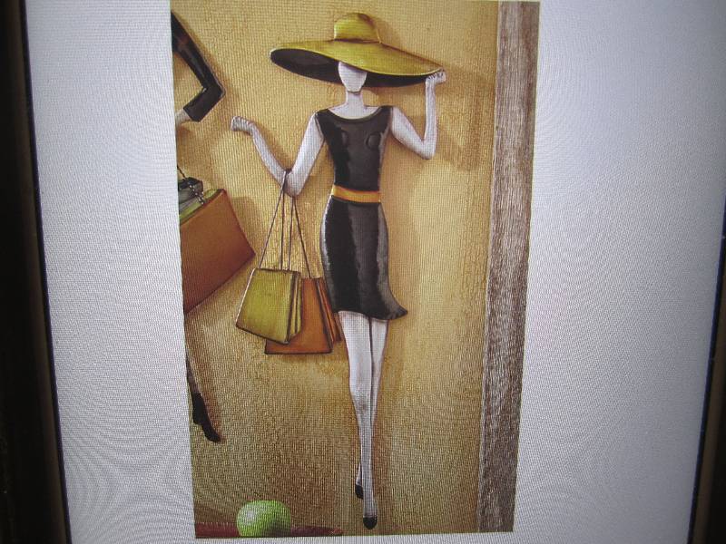 Metal Black Dress Shopping Lady Wal...