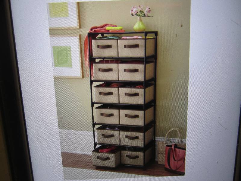 12 Drawer Organizer in Tan 49.25 H...