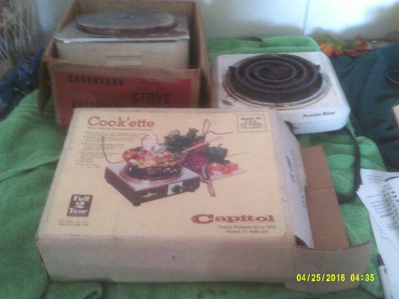 3 VINTAGE HOT PLATES
