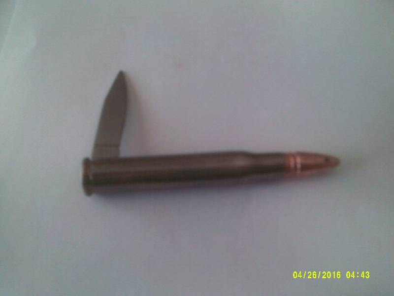 POCKET KNIFE MADE FROM A 30-06 SHELL