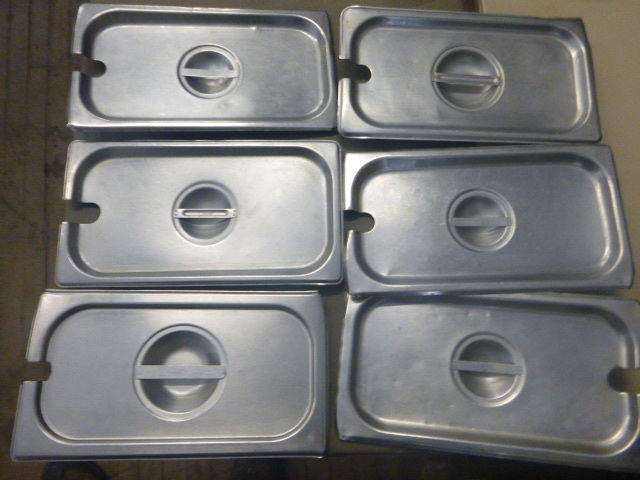 lot 23 image: 6 Stainless Steel Steam Pan Lids