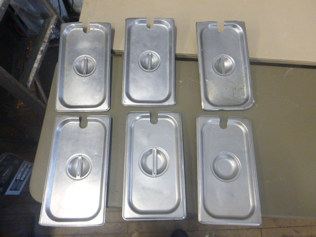 lot 25 image: 6 Stainless Steel Steam Pan Lids
