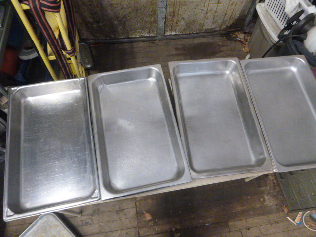 lot 47 image: 7 Stainless Steel Steam Pans