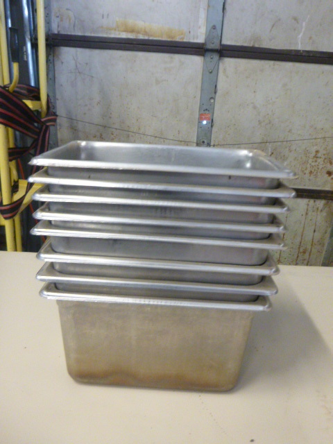 lot 48 image: 8 Stainless Steel Steam Pans