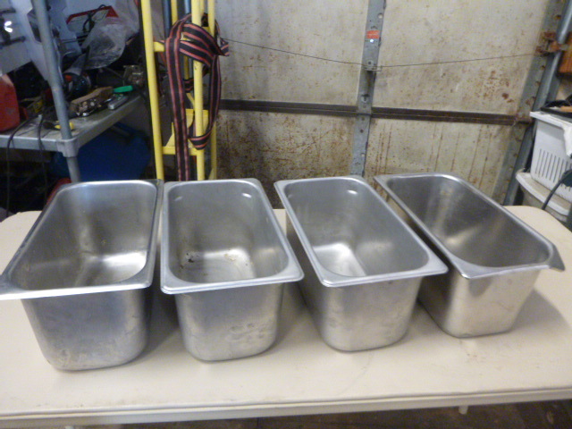 lot 51 image: 4 Stainless Steel Steam Pans