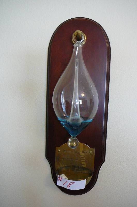 Weather Glass 1620 Barometer, Water Glass Estate Auction 568 KBID