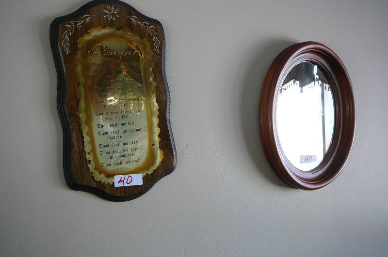 lot 40 image: Commandments & Mirror