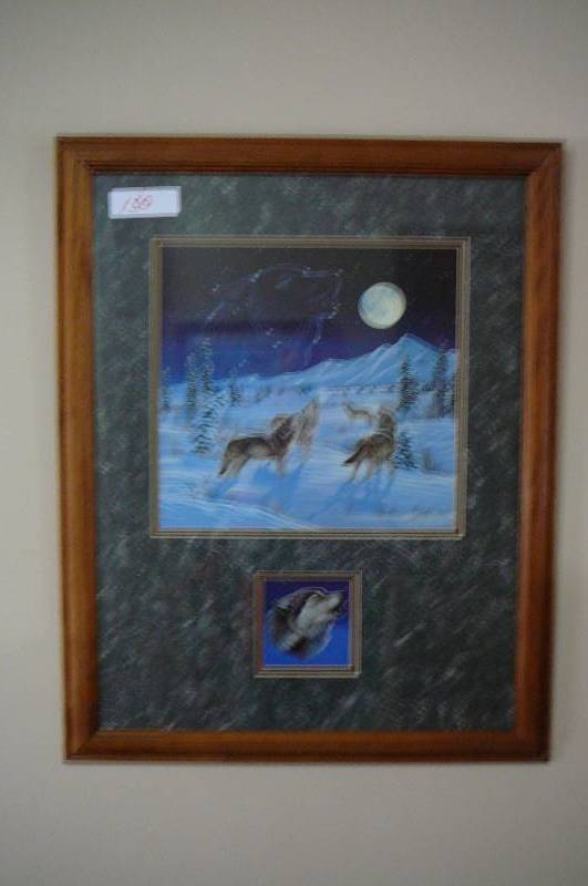 lot 130 image: Collector Print Wolves