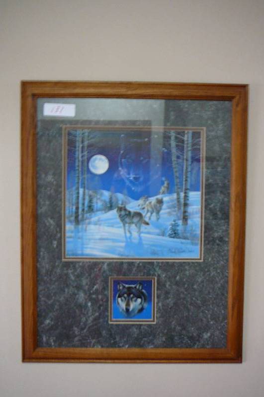lot 131 image: Collector Print -Wolves