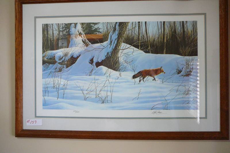 lot 159 image: Framed Print- Fox Wildlife