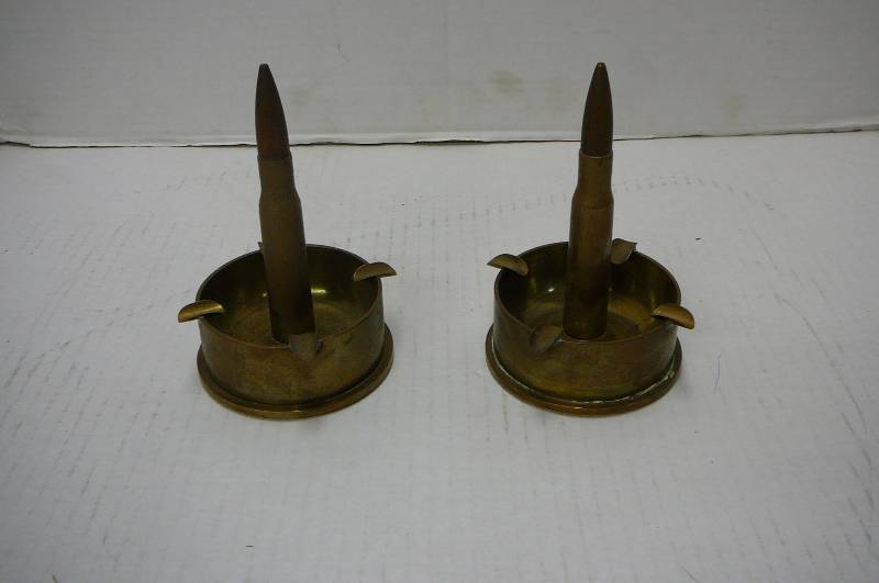lot 223 image: Trench Art Ashtrays