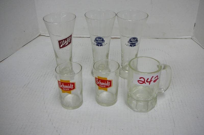 lot 242 image: Vintage Beer Glasses