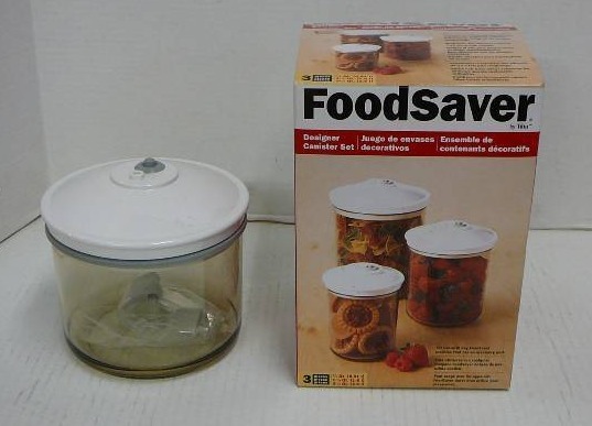 lot 247 image: Food Save Designer Canister 3 Set