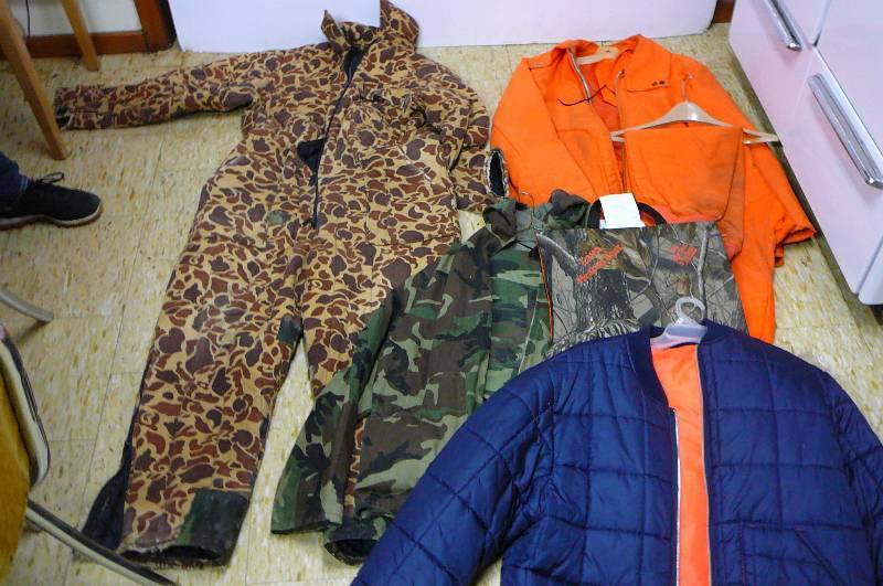 lot 336 image: Lot of Hunting Jackets, Pants, Suit, Hats, Lava Pad