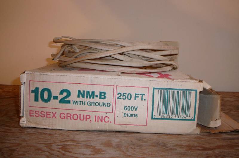 lot 384 image: Electrical Wire - 10-2 NM-B with ground 250 600v Almost full Box