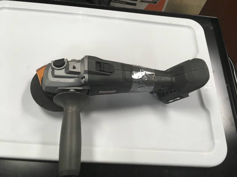 Ridgid 18-Volt GEN5X Cordless Brushless 4-12 in. Angle Grinder ( Tool Only ) with Handle and General Purpose Grinding Wheel in like new condition
