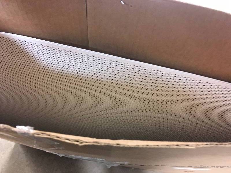 M-D Building Products 36 in. X 36 in. Small Hole Aluminum Sheet in White not used