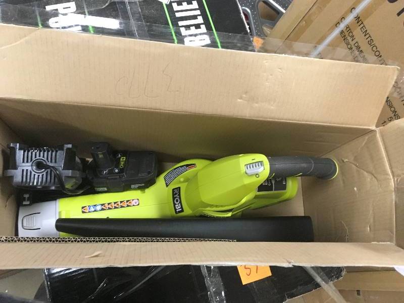 Ryobi One 18-Volt Lithium - Ion Hybird Power Hard Surface Blower Battery and Charger Inculded in like new condition