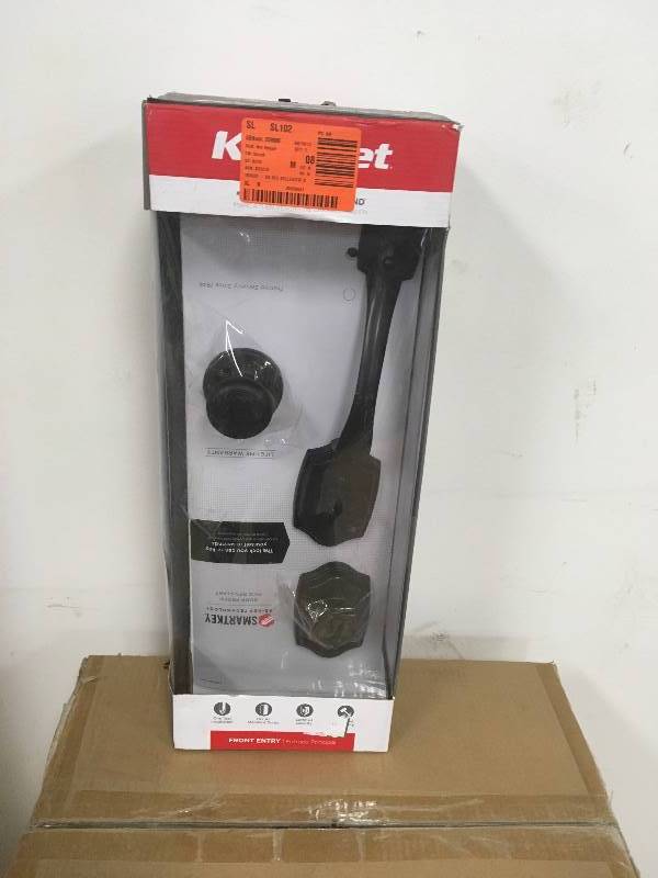 Kwikset Belleview Single Cylinder Handset with Cove Knob Featuring SmartKey, Venetian Bronze not used