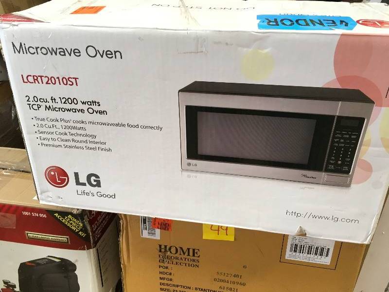 LG 2.0 cu. Ft. 1200 watt Microwave Oven- Black not used