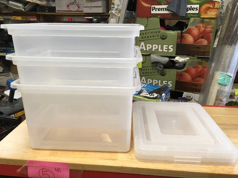 IRIS Letter Legal Size File Box Storage- 3 Bins- 3 Lids not used