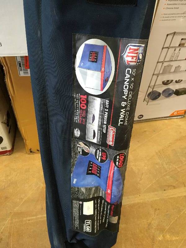 Coleman 10 x 10 Deluxe Dome Canopy with Wall in like new condition
