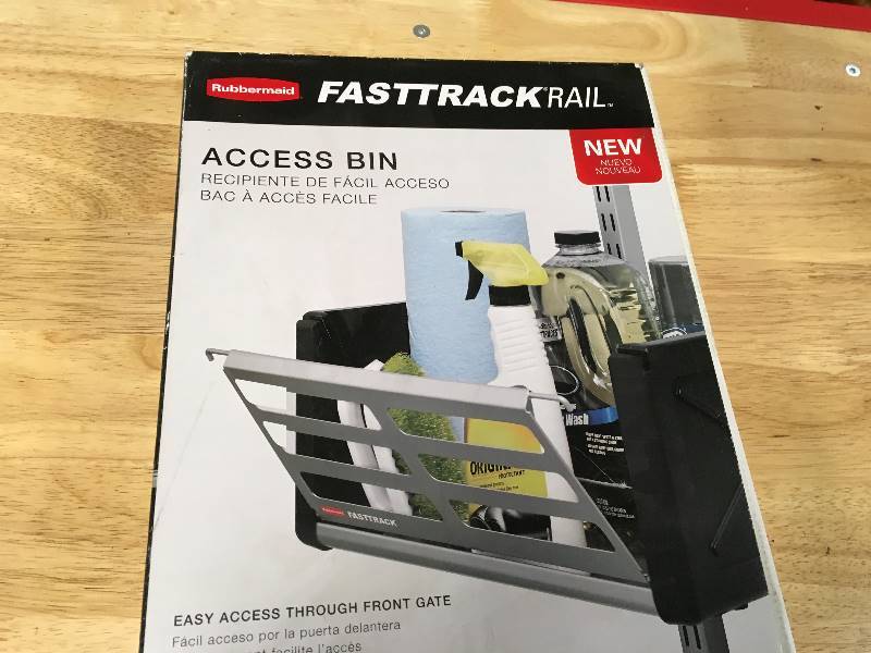 Rubbermaid Fasttrack Rail Access Bin new