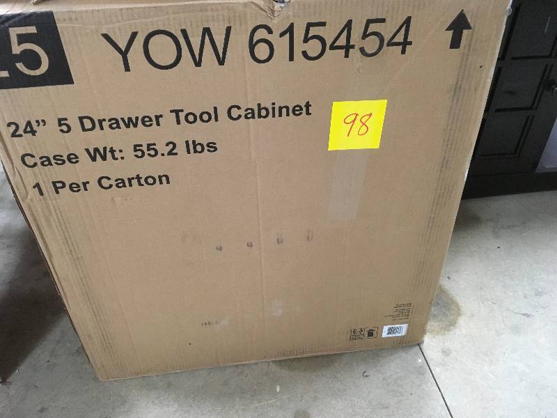Stanley 24 in. W 5-Drawer Tool Cabinet in Black open box never used