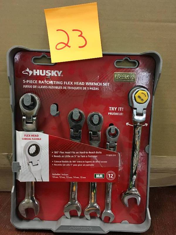 Husky 5 -Piece Metric Flex Head Wrench Set