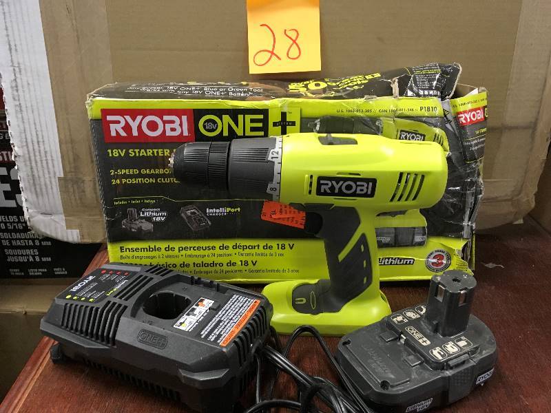 Ryobi 18 V One  Starter Drill Kit in like new condition