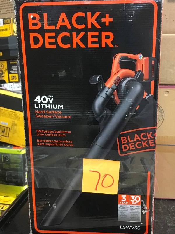 Black & Decker 40V Lithium Hard Surface Sweeper Vacuum